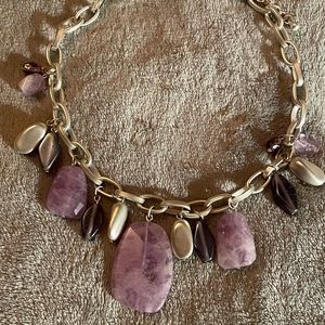 Polished Quartz Necklace and Bracelet Set